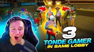 3 Tonde Gamers in Same Grandmaster Pro Lobby  What Happened Next ?? Garena Free Fire Tonde VS Tonde