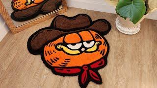 ASMR Tufting | Cowboy Garfield (full tufting experience)