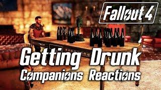 Fallout 4 - Getting Drunk - All Companions Reactions