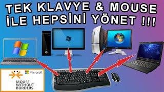 Tek klavye & mouse ile çok bilgisayara hükmetmek! | (@MicrosoftMouseWithoutBorders)