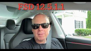 Tesla FSD (Supervised) v12.5.1.1 Lots of Nagging with Sunglasses Software Update 2024.21.5