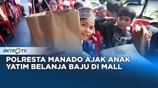 Polresta Manado Ajak Anak Yatim Belanja Baju di Mall