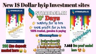 New 1$ hourly hyip site: stradler.cc | Earn 170% profit for 24 hrs | 7.66$ live proof. #hyipsdaily