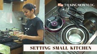 Temporary Kitchen Organization | New City Vlog | Cooking and Setting up Small Kitchen