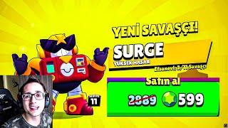 600 ELMASA EFSANEVİ SURGE'Ü ALDIM VE FULLEDİM ! BRAWL STARS