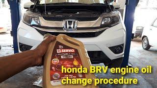 honda BRV car engine oil change procedure