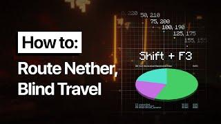 how to find fortresses & bastions and blind travel, or reset ASAP in the nether (pie chart, e count)