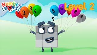 The Three Threes | Full Episode - S2 E10 | Numberblocks (Level 2 - Orange 🟠)