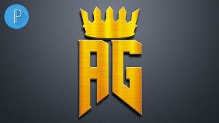 How to Create A G King 3D logo Design In Pixellab | Crown Logo Design - Pixellab Tutorial