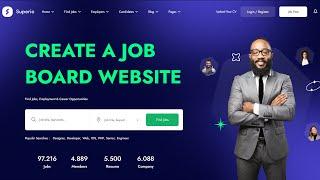 How to Create a  Job Board Website with WordPress &  Superio Theme | WordPress job website 2024