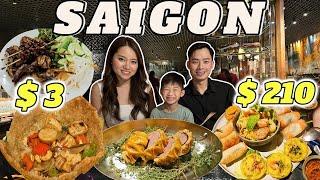 DELICIOUS foods in SAIGON  (HO CHI MINH CITY) | CHEAP to EXPENSIVE Meals We ATE | VLOG