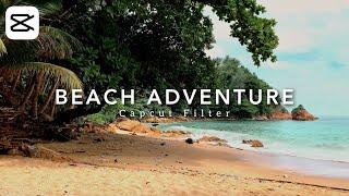 beach adventure capcut filter tutorial | teal and orange capcut filter editing