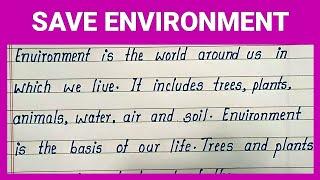 Short English Essay on Save Environment | Write Easy and Simple English Essay on Environment