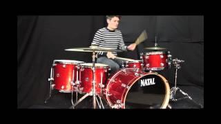 Natal Red Sparkle Ash Drum Kit - Custom Ordered Set Up