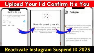 Confirm Your Identity Upload Your ID Problem | Reactivate Instagram Disabled Account 2022 ||