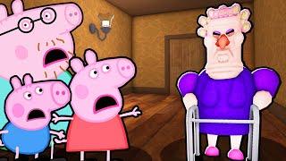 Peppa Pig and George Pig And Daddy Pig VS ESCAPE GRUMPY GRAN IN ROBLOX