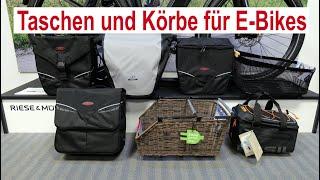 Klickfix, Racktime und Basil MIK Körbe und Packtaschen für E-Bikes