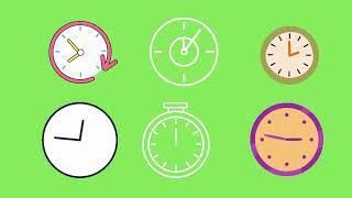green screen clock animation