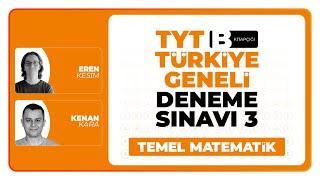 3D Türkiye Geneli Deneme Sınavı 3 - TYT - B Kitapçığı Matematik Soru Çözümleri