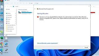 Sửa lỗi This device can't use a Trusted Platform Module Bitlocker