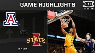 #22 Arizona vs. #9 Iowa State Game Highlights | 2024-25 Big 12 Men’s Basketball