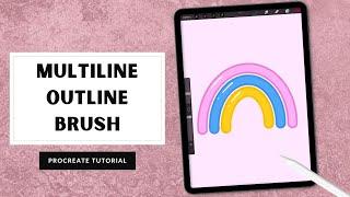 How To Create a Multi Line Outline Brush with FREE Download (Procreate Brush Tutorial)