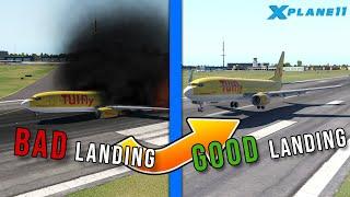 HOW TO PRACTICE LANDINGS in X-plane 11 - How do I flare? [ GA aircraft / ZIBO 738]