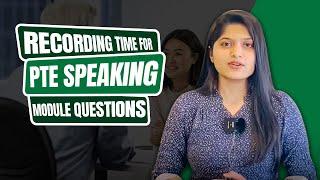 Mastering PTE Speaking | Tips for Recording Time Questions | English wise