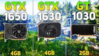 GTX 1630 vs GTX 1650 vs GT 1030 | Gaming Benchmark | Test in 9 Games |