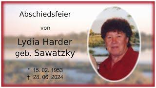 Abschiedsfeier von Lydia Harder geb Sawatzky