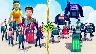 SQUID GAME FACTION vs MILITARY ROBOTS TEAM - Totally Accurate Battle Simulator TABS