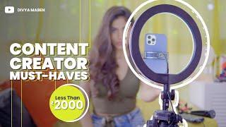 How To Become A Content Creator/Influencer | Must Have Affordable Gadgets