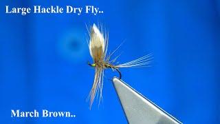 Tying a Long Hackle Dry Fly March Brown with Davie McPhail