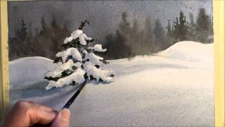 Beginners how to paint Snow