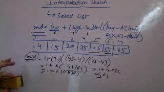 DS 1.3.2 Interpolation Search Technique + complexity