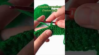 Double crochet (tutorial for beginners) #crochet