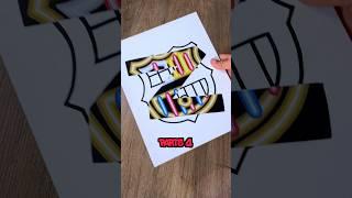 PINTÉ el ESCUDO del BARCELONA en EFECTO NEÓN 🟦🟥