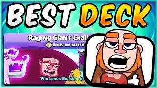 BEST DECK for RAGING GIANT CHALLENGE! — Clash Royale