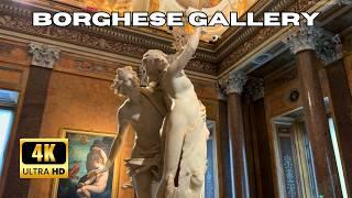 Borghese Gallery in 4K: Rome's Art Treasures Walking Tour (2024)