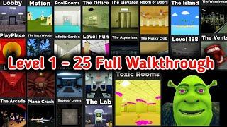 Roblox Shrek In The Backrooms Level 1 To Level 25 Full Walkthrough Gameplay Speedrun + All Endings