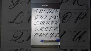 "Brush Lettering Calligraphy Practice - Capital Alphabets | Belle's Letters" #brushlettering