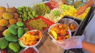 Best Ever Cambodian Sour Snack ( MAJU KRALOK ) ! Khmer SPICY Fruit Salad | Cambodian Street Food
