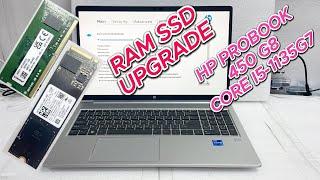 HP ProBook 450 G8 i5-1135G7 RAM SSD Upgrade | 2M2V0ES | HP ProBook 450 G8