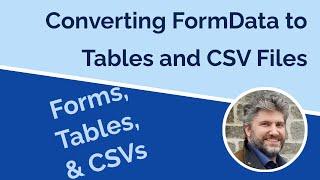 Turning Form Data to CSV files with JavaScript