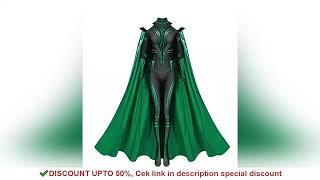 ️Marvel Thor 3 Ragnarok Supervillain Hela Cosplay Costume Jumpsuit Bodysuit Cloak Halloween Cosplay