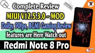 MIUI V12.5.3.0 MOD | Android 11 on Redmi Note 8 Pro (Dolby, 90fps, 4K Video, BGMI Gaming Review)