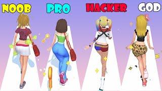 NOOB vs PRO vs HACKER vs GOD - Makeover Run Running for Beauty