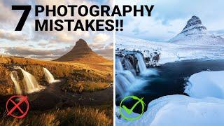 7 PHOTOGRAPHY MISTAKES to avoid right NOW!!
