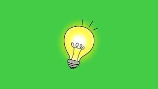 Idea Bulb Green Screen