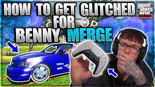 HOW TO GET GLITCHED FOR BENNY MERGE IN GTA 5 ONLINE! IN DEPTH TUTORIAL! (Patch 1.70) (MODDED CARS)